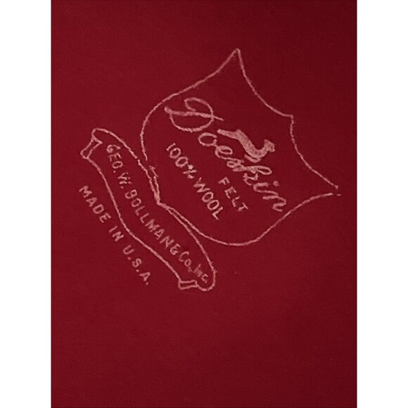 Vintage Doeskin Hat Felt Wool Red Bollman USA EUC O/S - Picture 6 of 6